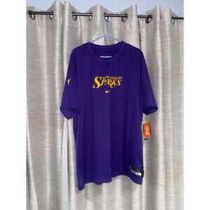 Nike Men's Los Angeles Sparks Nike Purple Logo Performance T-Shirt size 3xl
